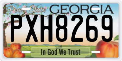 GA license plate PXH8269