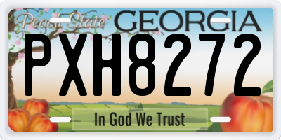 GA license plate PXH8272