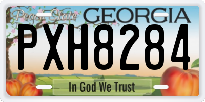 GA license plate PXH8284