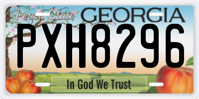 GA license plate PXH8296