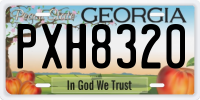 GA license plate PXH8320