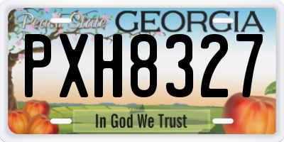 GA license plate PXH8327