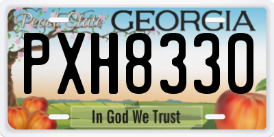 GA license plate PXH8330