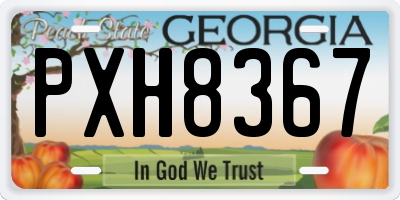 GA license plate PXH8367