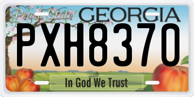 GA license plate PXH8370