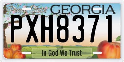 GA license plate PXH8371