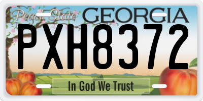 GA license plate PXH8372