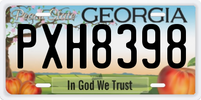 GA license plate PXH8398