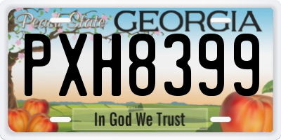 GA license plate PXH8399