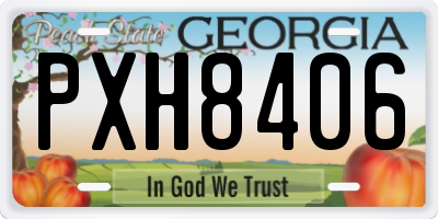 GA license plate PXH8406