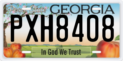 GA license plate PXH8408