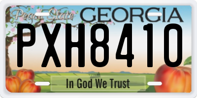 GA license plate PXH8410