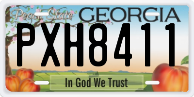 GA license plate PXH8411