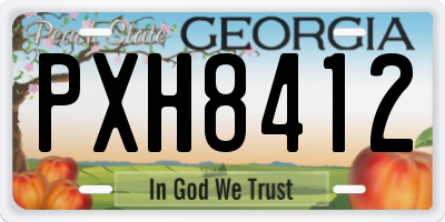 GA license plate PXH8412