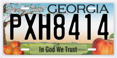 GA license plate PXH8414