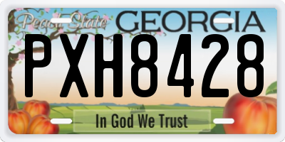 GA license plate PXH8428
