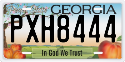 GA license plate PXH8444