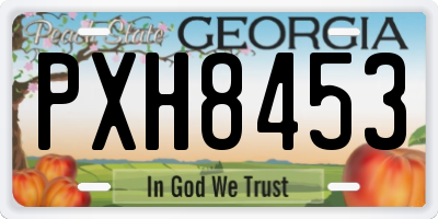 GA license plate PXH8453
