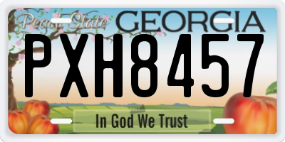 GA license plate PXH8457