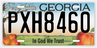 GA license plate PXH8460