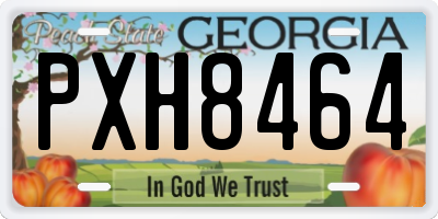 GA license plate PXH8464