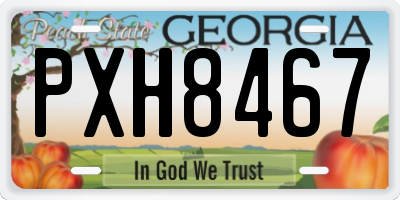 GA license plate PXH8467