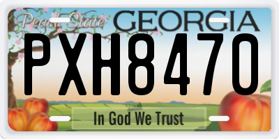 GA license plate PXH8470