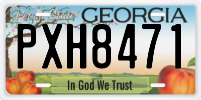 GA license plate PXH8471