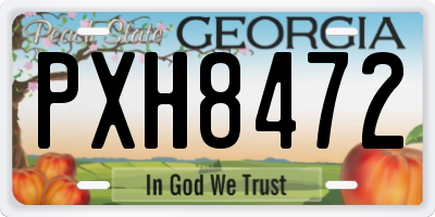 GA license plate PXH8472