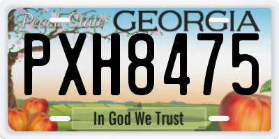 GA license plate PXH8475