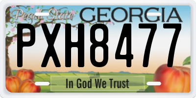 GA license plate PXH8477
