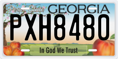 GA license plate PXH8480