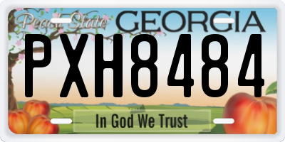 GA license plate PXH8484