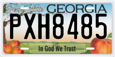 GA license plate PXH8485