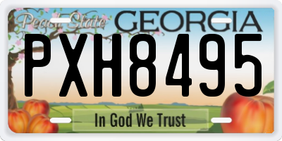 GA license plate PXH8495