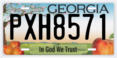 GA license plate PXH8571