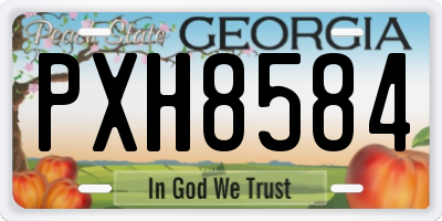 GA license plate PXH8584