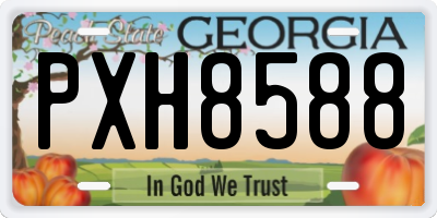 GA license plate PXH8588