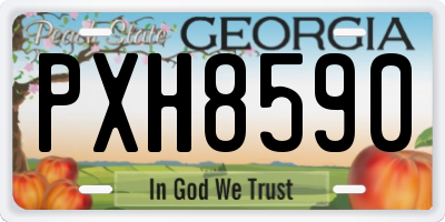GA license plate PXH8590