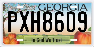 GA license plate PXH8609