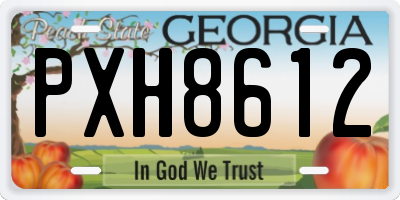 GA license plate PXH8612