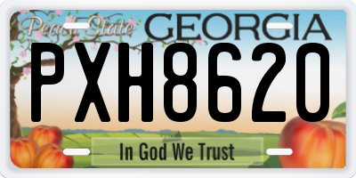 GA license plate PXH8620