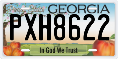 GA license plate PXH8622