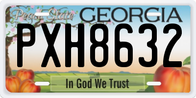 GA license plate PXH8632