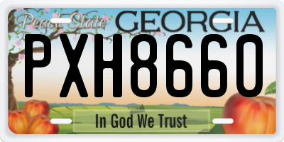GA license plate PXH8660