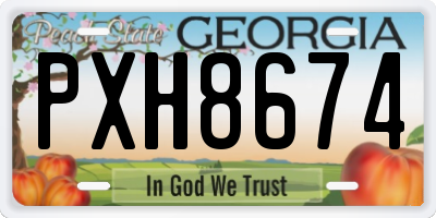 GA license plate PXH8674