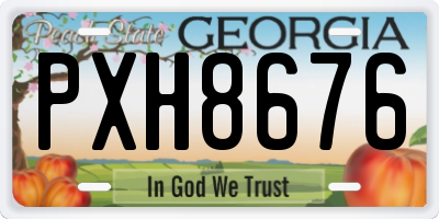 GA license plate PXH8676