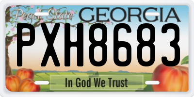 GA license plate PXH8683
