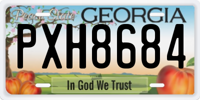 GA license plate PXH8684
