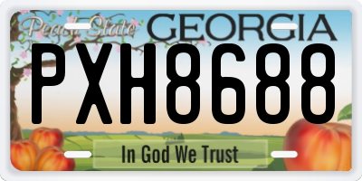 GA license plate PXH8688